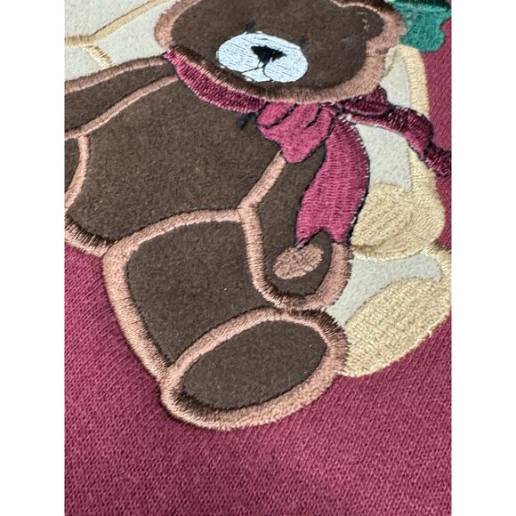 Vintage MC Energy Maroon Large Teddy Bears Love is Being A Grandma Sweatshirt - Picture 5 of 9